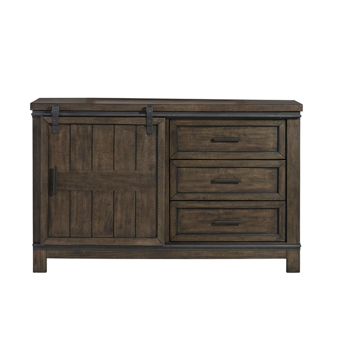 Thornwood Hills - Barn Door Dresser - Rock Beaten Brown – Dressers by Liberty Furniture at Furniture Wholesale Plus , Nashville furniture store