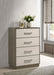 Fenwick - 4-Drawer Chest Of Drawers - Gray Oak – Accent Chests by Coaster Fine Furniture at Furniture Wholesale Plus , Nashville furniture store