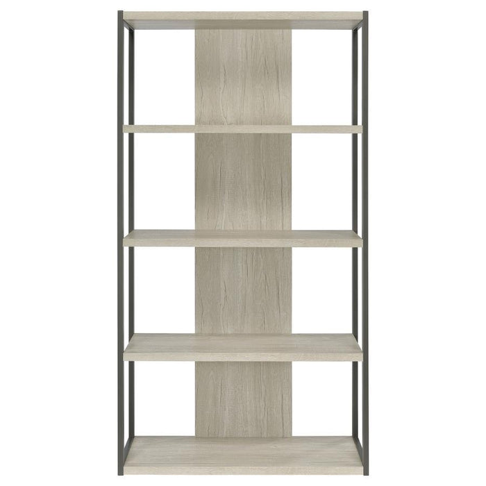 Loomis - 72" 4-Shelf Bookshelf - Whitewashed Gray - Premium Standard Bookcases from CoasterEssence - Just $329! Shop now at Furniture Wholesale Plus  We are the best furniture store in Nashville, Hendersonville, Goodlettsville, Madison, Antioch, Mount Juliet, Lebanon, Gallatin, Springfield, Murfreesboro, Franklin, Brentwood