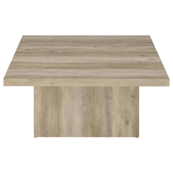 Devar - Square Engineered Wood Coffee Table - Distressed Pine – Coffee Tables by Coaster Fine Furniture at Furniture Wholesale Plus , Nashville furniture store
