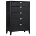Brookmead - 5-Drawer Bedroom Chest - Black – Accent Chests by Coaster Fine Furniture at Furniture Wholesale Plus , Nashville furniture store