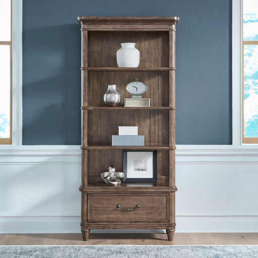 Harrison Heights - Bookcase - Sienna – Standard Bookcases by Liberty Furniture at Furniture Wholesale Plus , Nashville furniture store