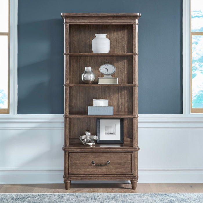 Harrison Heights - Bookcase - Sienna – Standard Bookcases by Liberty Furniture at Furniture Wholesale Plus , Nashville furniture store