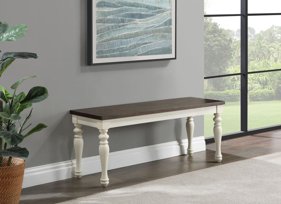 Joanna - Bench - Two Tone – Dining Benches by Steve Silver Furniture at Furniture Wholesale Plus , Nashville furniture store