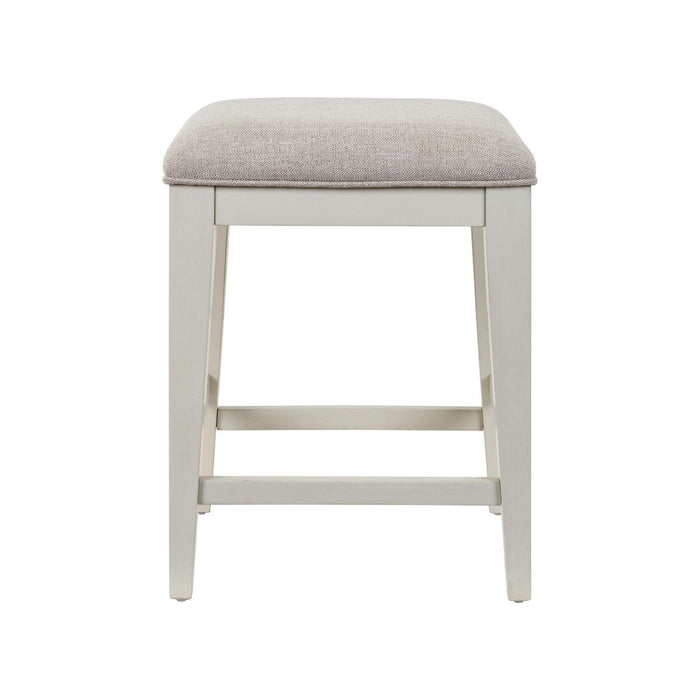 Berkley Square - Upholstered Console Stool - Linen & Khaki – Counter Height (24"-27") by Liberty Furniture at Furniture Wholesale Plus , Nashville furniture store