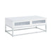 Chandra - Coffee Table With LED And Battery Pack - Glossy White – Coffee Tables by Elements International at Furniture Wholesale Plus , Nashville furniture store
