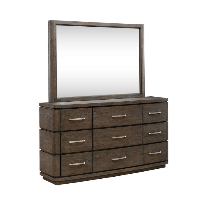 Cascade Falls - Dresser & Mirror - Satin Espresso – Dresser & Mirror by Liberty Furniture at Furniture Wholesale Plus , Nashville furniture store