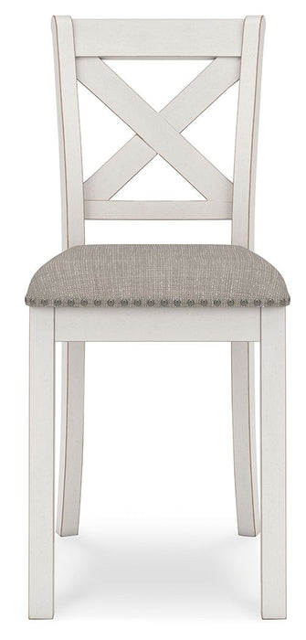 Robbinsdale - Upholstered Barstool (Set of 2) - Antique White – Stool Sets by Signature Design by Ashley® at Furniture Wholesale Plus , Nashville furniture store
