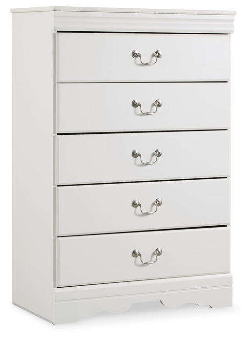 Anarasia - White - Five Drawer Chest - Premium Accent Chests from Signature Design by Ashley® - Just $318! Shop now at Furniture Wholesale Plus  We are the best furniture store in Nashville, Hendersonville, Goodlettsville, Madison, Antioch, Mount Juliet, Lebanon, Gallatin, Springfield, Murfreesboro, Franklin, Brentwood