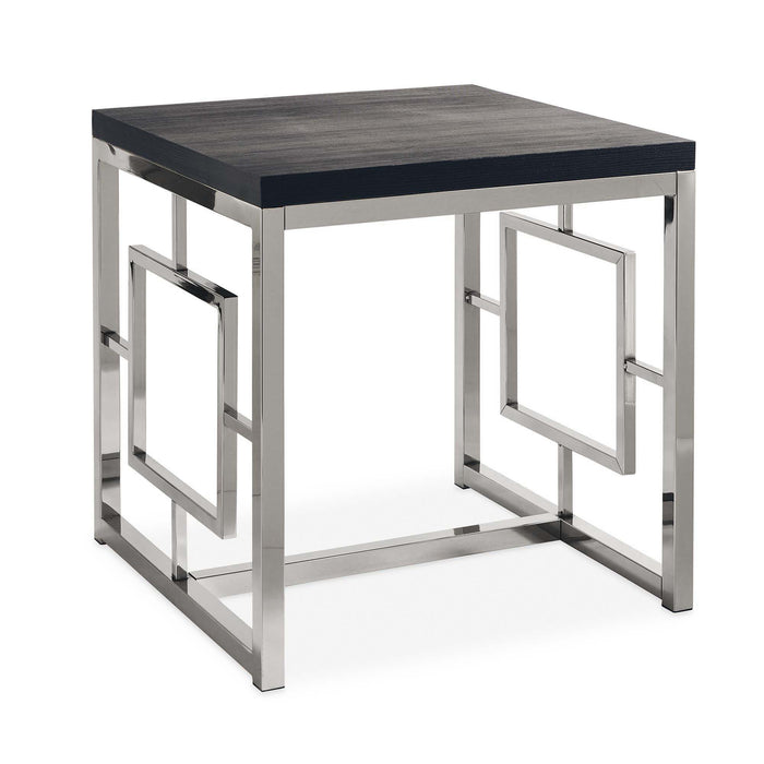 Ezra - 24" End Table - Chrome – End Tables by Elements International at Furniture Wholesale Plus , Nashville furniture store