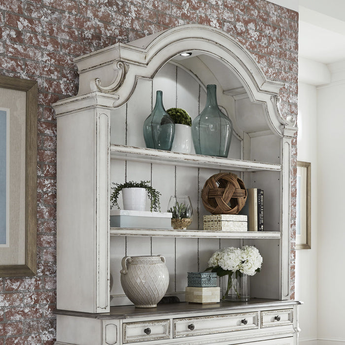 Magnolia Manor - Credenza Hutch - Antique White – Hutches by Liberty Furniture at Furniture Wholesale Plus , Nashville furniture store