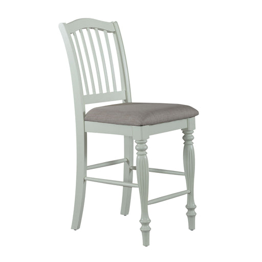 Cumberland Creek - Slat Back Counter Chair - White – Counter Chairs by Liberty Furniture at Furniture Wholesale Plus , Nashville furniture store