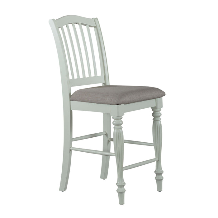 Cumberland Creek - Slat Back Counter Chair - White – Counter Chairs by Liberty Furniture at Furniture Wholesale Plus , Nashville furniture store