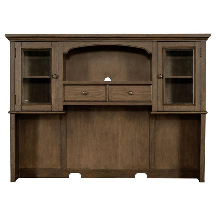 Hartshill - 2-Door Hutch With Shelves - Burnished Oak – Hutches by CoasterElevations at Furniture Wholesale Plus , Nashville furniture store