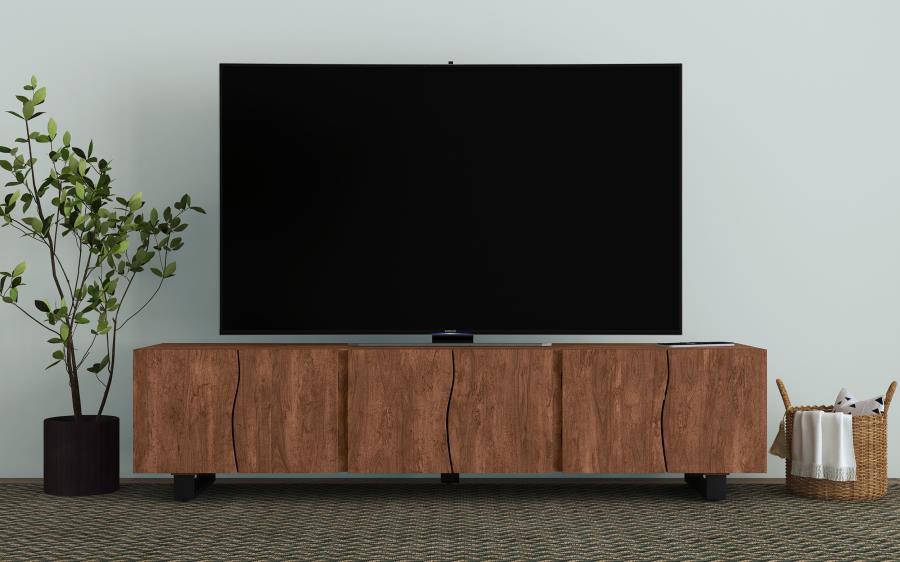 Trask - Wood TV Stand Media Console - Mango Brown - Premium TV Stands from Coaster Fine Furniture - Just $1049! Shop now at Furniture Wholesale Plus  We are the best furniture store in Nashville, Hendersonville, Goodlettsville, Madison, Antioch, Mount Juliet, Lebanon, Gallatin, Springfield, Murfreesboro, Franklin, Brentwood