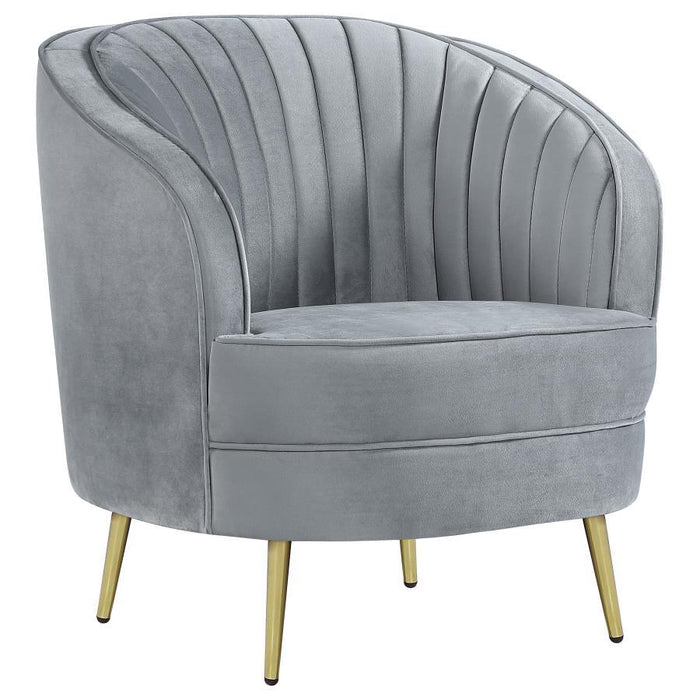 Sophia - Upholstered Channel Tufted Barrel Accent Chair - Premium Accent Chairs from CoasterEssence - Just $449! Shop now at Furniture Wholesale Plus  We are the best furniture store in Nashville, Hendersonville, Goodlettsville, Madison, Antioch, Mount Juliet, Lebanon, Gallatin, Springfield, Murfreesboro, Franklin, Brentwood
