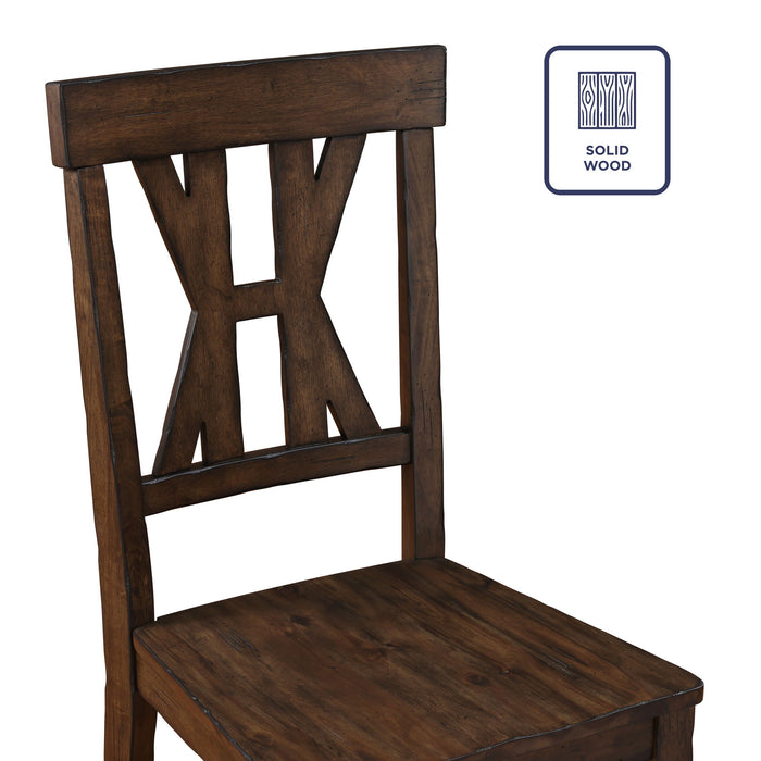 Auburn - Side Chair (Set of 2) - Dark Brown – Chair Sets by Steve Silver Furniture at Furniture Wholesale Plus , Nashville furniture store