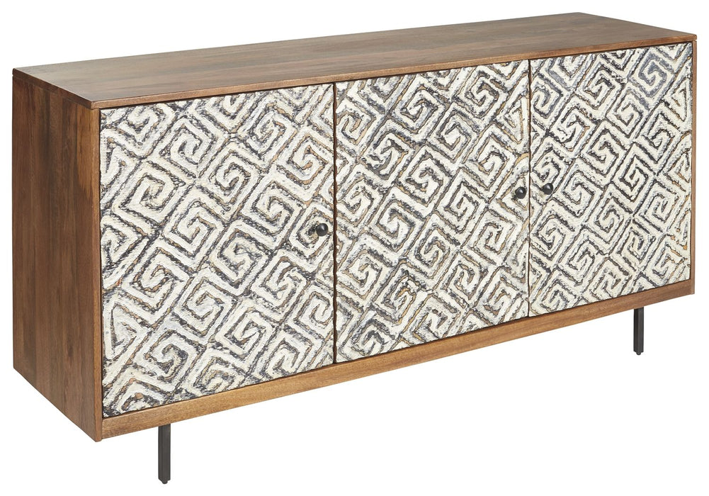 Kerrings - Accent Cabinet - Brown / Black / White – Accent Cabinets by Signature Design by Ashley® at Furniture Wholesale Plus , Nashville furniture store
