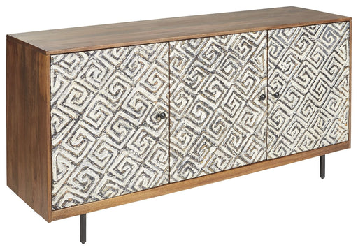 Kerrings - Brown / Black / White - Accent Cabinet - Premium Accent Cabinets from Signature Design by Ashley® - Just $818! Shop now at Furniture Wholesale Plus  We are the best furniture store in Nashville, Hendersonville, Goodlettsville, Madison, Antioch, Mount Juliet, Lebanon, Gallatin, Springfield, Murfreesboro, Franklin, Brentwood