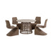 Alesso - 5 Piece Standard Height Dining Set (Round Table And Four Chairs) - Brown – 5 Piece Outdoor Sets by Elements International at Furniture Wholesale Plus , Nashville furniture store