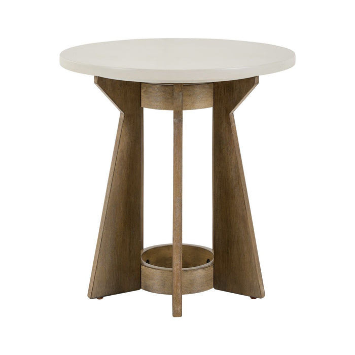 Berkley Square - Round End Table - Linen & Khaki – End Tables by Liberty Furniture at Furniture Wholesale Plus , Nashville furniture store