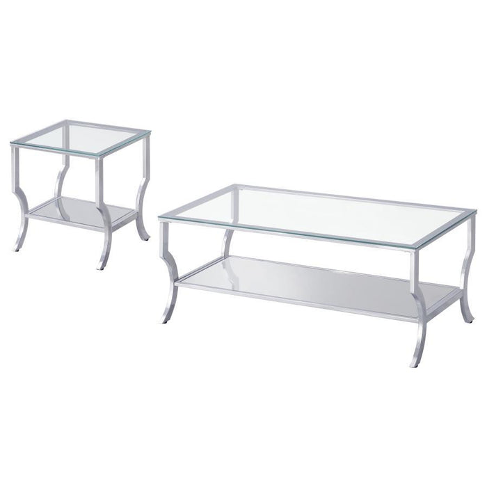 Saide - Glass Top Coffee And End Table Set – Table Sets by Coaster Fine Furniture at Furniture Wholesale Plus , Nashville furniture store