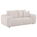 Burnett - Chenille Upholstered Wide Arm Loveseat – Stationary Loveseats by Coaster Fine Furniture at Furniture Wholesale Plus , Nashville furniture store