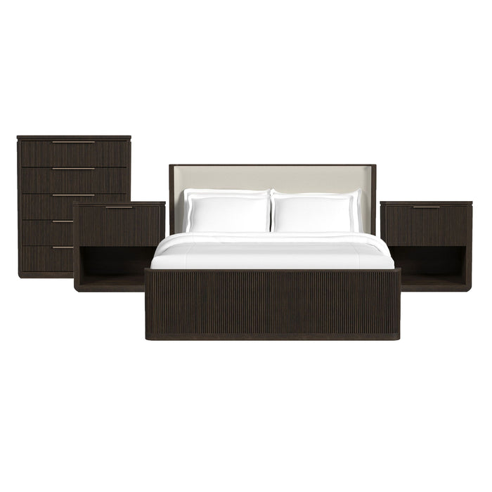 Sylvie - Bedroom Set With Upholstered Bed – 3 Piece Bedroom Sets by Elements International at Furniture Wholesale Plus , Nashville furniture store