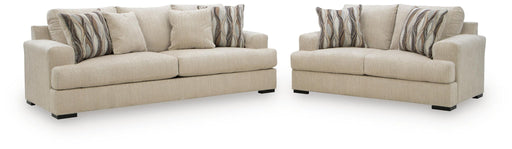 Lofwood - 2 Pc. - Sofa And Loveseat - Oatmeal – Stationary Sofas & Loveseats by Signature Design by Ashley® at Furniture Wholesale Plus , Nashville furniture store