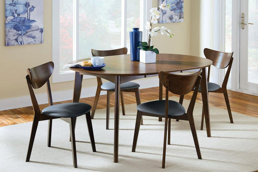 Jedda - 5 Piece Oval Dining Table Set - Dark Walnut - Premium 5 Piece Dining Room Sets from CoasterEveryday - Just $799! Shop now at Furniture Wholesale Plus  We are the best furniture store in Nashville, Hendersonville, Goodlettsville, Madison, Antioch, Mount Juliet, Lebanon, Gallatin, Springfield, Murfreesboro, Franklin, Brentwood