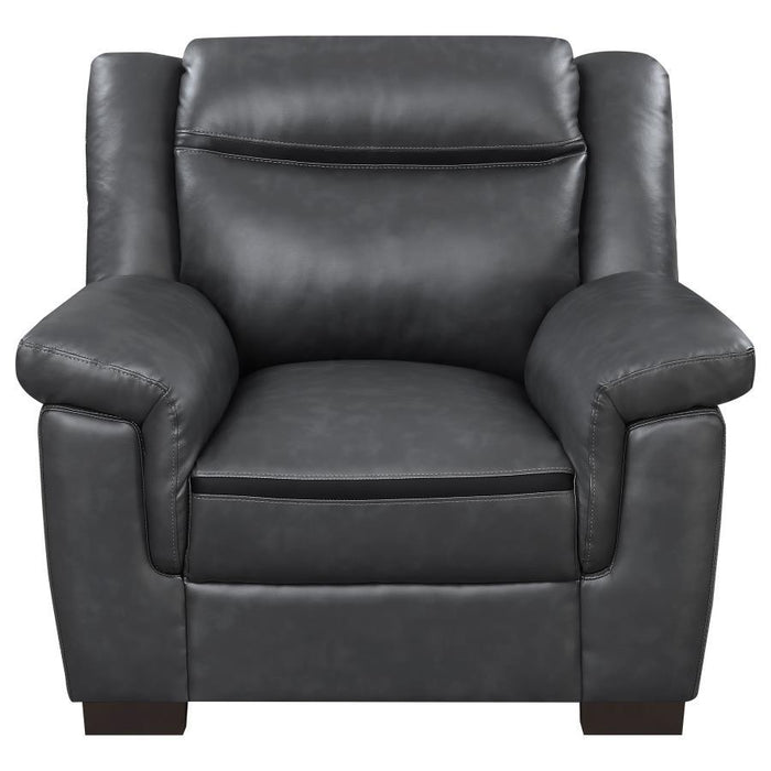 Arabella - Upholstered Padded Arm Accent Chair - Gray - Premium Arm Chairs from CoasterEveryday - Just $419! Shop now at Furniture Wholesale Plus  We are the best furniture store in Nashville, Hendersonville, Goodlettsville, Madison, Antioch, Mount Juliet, Lebanon, Gallatin, Springfield, Murfreesboro, Franklin, Brentwood