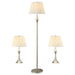 Griffin - 3 Piece Floor And Table Lamp Set Brushed Nickel - Brush Nickel - Premium Lamp Sets from CoasterEssence - Just $249! Shop now at Furniture Wholesale Plus  We are the best furniture store in Nashville, Hendersonville, Goodlettsville, Madison, Antioch, Mount Juliet, Lebanon, Gallatin, Springfield, Murfreesboro, Franklin, Brentwood