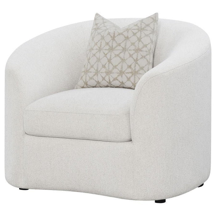 Rainn - Boucle Upholstered Sloped Arm Accent Chair - Latte - Premium Accent Chairs from CoasterEssence - Just $749! Shop now at Furniture Wholesale Plus  We are the best furniture store in Nashville, Hendersonville, Goodlettsville, Madison, Antioch, Mount Juliet, Lebanon, Gallatin, Springfield, Murfreesboro, Franklin, Brentwood