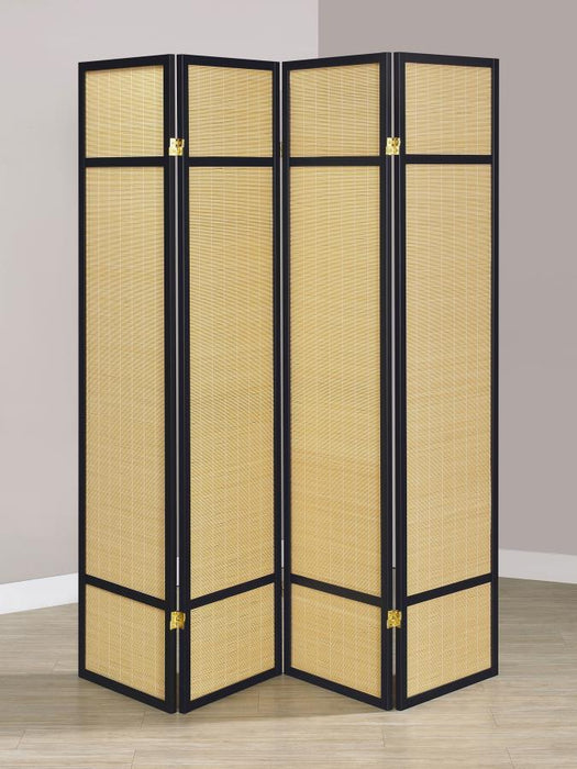 Pearce - 4-Panel Bamboo Room Divider Folding Screen - Natural - Premium Room Dividers from Coaster Fine Furniture - Just $179! Shop now at Furniture Wholesale Plus  We are the best furniture store in Nashville, Hendersonville, Goodlettsville, Madison, Antioch, Mount Juliet, Lebanon, Gallatin, Springfield, Murfreesboro, Franklin, Brentwood