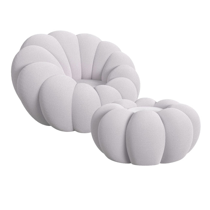 Bubble - Swivel Chair And Ottoman – Stationary Chair & Ottoman by Elements International at Furniture Wholesale Plus , Nashville furniture store