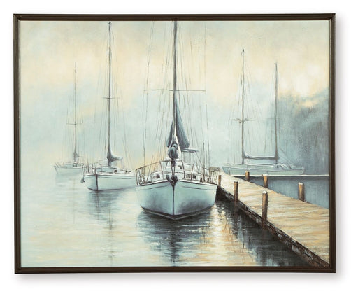 Worthney - Wall Art - Blue / White / Brown – Canvas Art by Signature Design by Ashley® at Furniture Wholesale Plus , Nashville furniture store