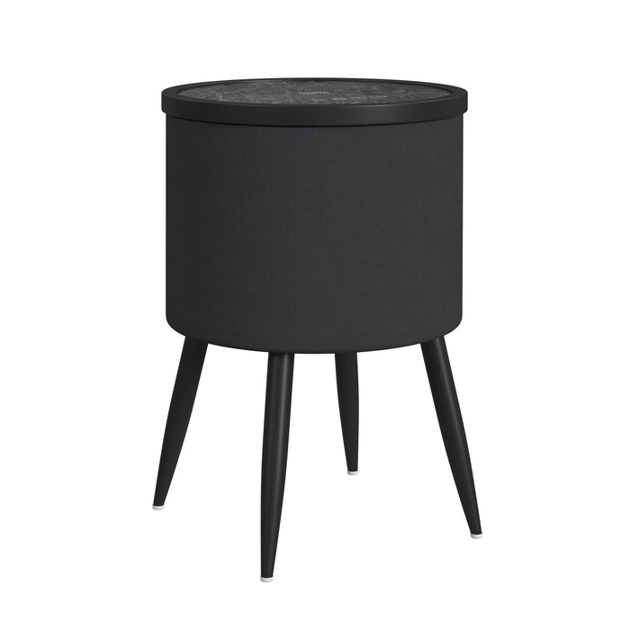 Halo - Round Smart End Table - Black – End Tables by Elements International at Furniture Wholesale Plus , Nashville furniture store