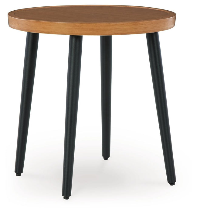 Horizon Hall - Round End Table - Two-tone Brown – End Tables by Signature Design by Ashley® at Furniture Wholesale Plus , Nashville furniture store