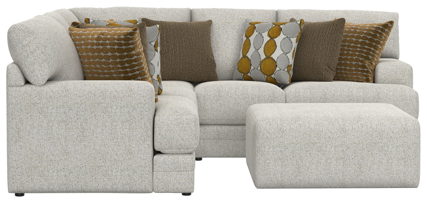 Tori - Sectional With Comfort Coil Seating, Cocktail Ottoman And Accent Pillows Included – 2 Piece Living Room Sets by Jackson at Furniture Wholesale Plus , Nashville furniture store