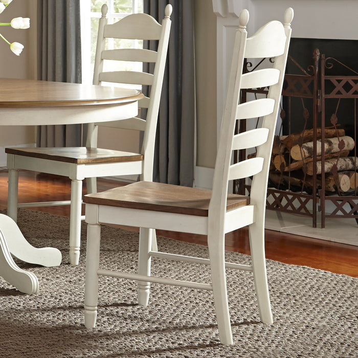Springfield - Ladder Back Side Chair - Honey & Cream – Side Chairs by Liberty Furniture at Furniture Wholesale Plus , Nashville furniture store