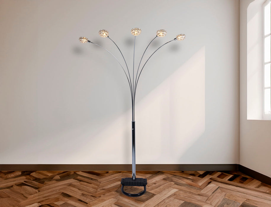 Half Moon Floor Lamp - Black – Floor Lamps by Crown Mark at Furniture Wholesale Plus , Nashville furniture store