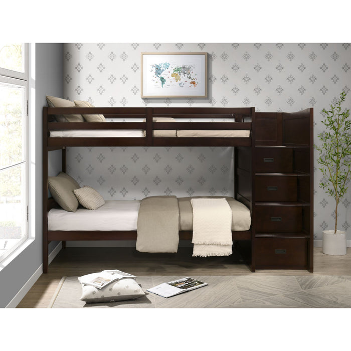 Sami - Step Bunk With Right Headboard – Bunk Beds by Elements International at Furniture Wholesale Plus , Nashville furniture store
