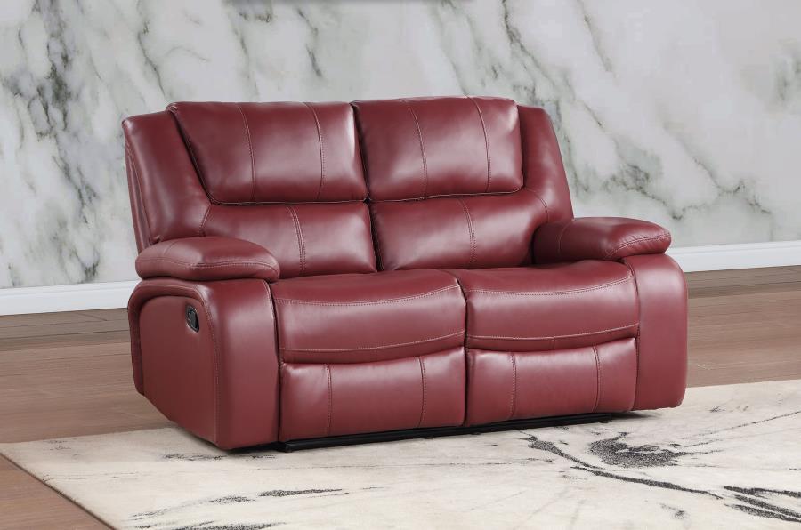 Camila - Upholstered Motion Reclining Loveseat – Reclining Loveseats by Coaster Fine Furniture at Furniture Wholesale Plus , Nashville furniture store