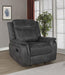Lawrence - Upholstered Padded Arm Glider Recliner - Charcoal - Premium Glider Chairs from CoasterEveryday - Just $599! Shop now at Furniture Wholesale Plus  We are the best furniture store in Nashville, Hendersonville, Goodlettsville, Madison, Antioch, Mount Juliet, Lebanon, Gallatin, Springfield, Murfreesboro, Franklin, Brentwood