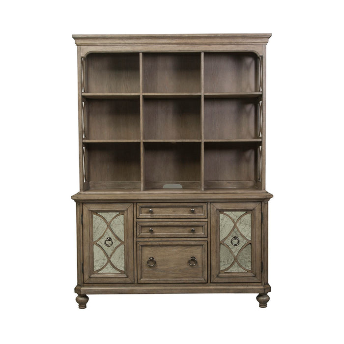 Simply Elegant - Credenza & Hutch - Heathered Taupe – Credenzas & Hutches by Liberty Furniture at Furniture Wholesale Plus , Nashville furniture store