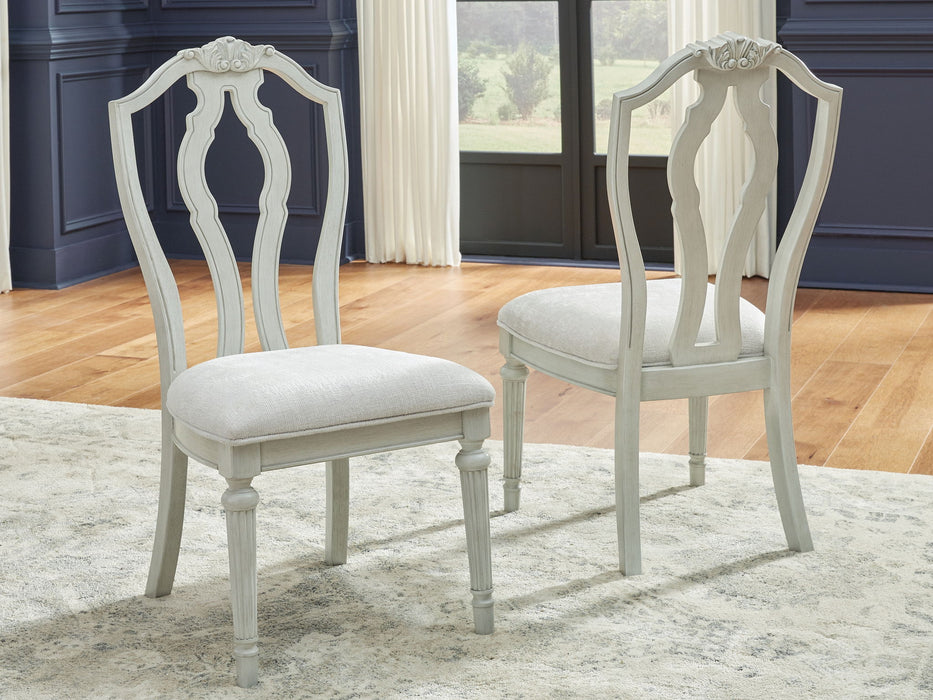Montelaine - Dining Upholstered Side Chair (Set of 2) - Antique White – Chair Sets by Benchcraft® at Furniture Wholesale Plus , Nashville furniture store