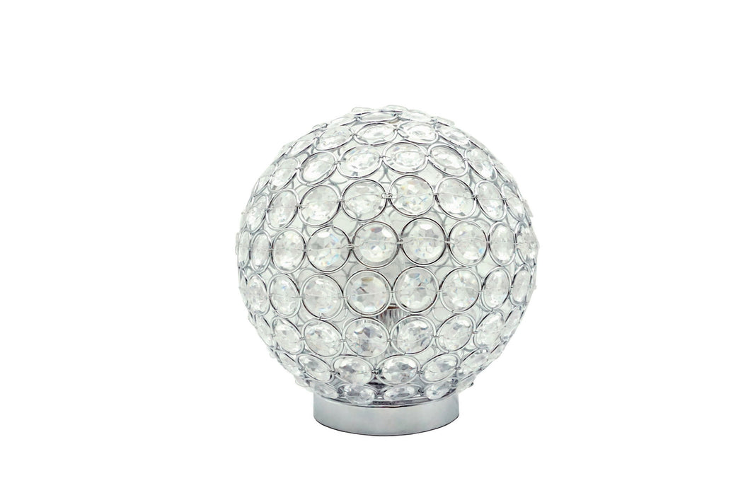 Crystal Globe - Table Lamp - Pearl Silver – Table Lamps by Crown Mark at Furniture Wholesale Plus , Nashville furniture store