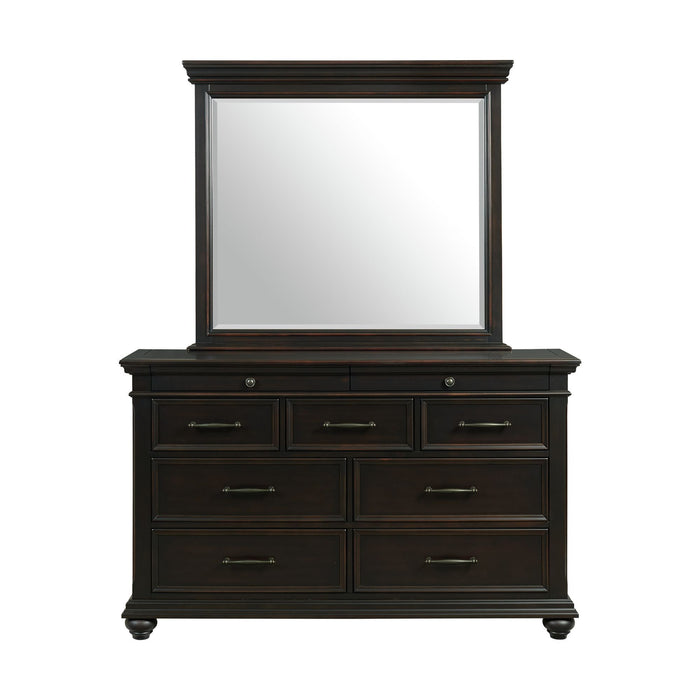 Slater - 9-Drawer Dresser With Mirror – Dresser & Mirror by Elements International at Furniture Wholesale Plus , Nashville furniture store
