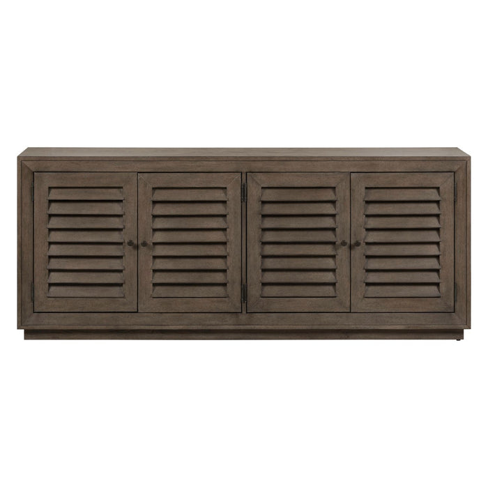 Aspen Sky - 78" TV Console - Weathered Saddle Brown – TV Stands by Liberty Furniture at Furniture Wholesale Plus , Nashville furniture store