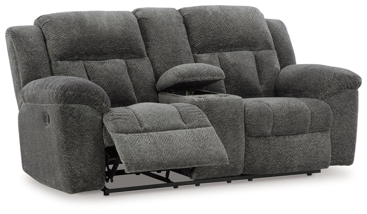 Frohn - Dbl Reclining Loveseat With Console – Reclining Loveseats by Signature Design by Ashley® at Furniture Wholesale Plus , Nashville furniture store